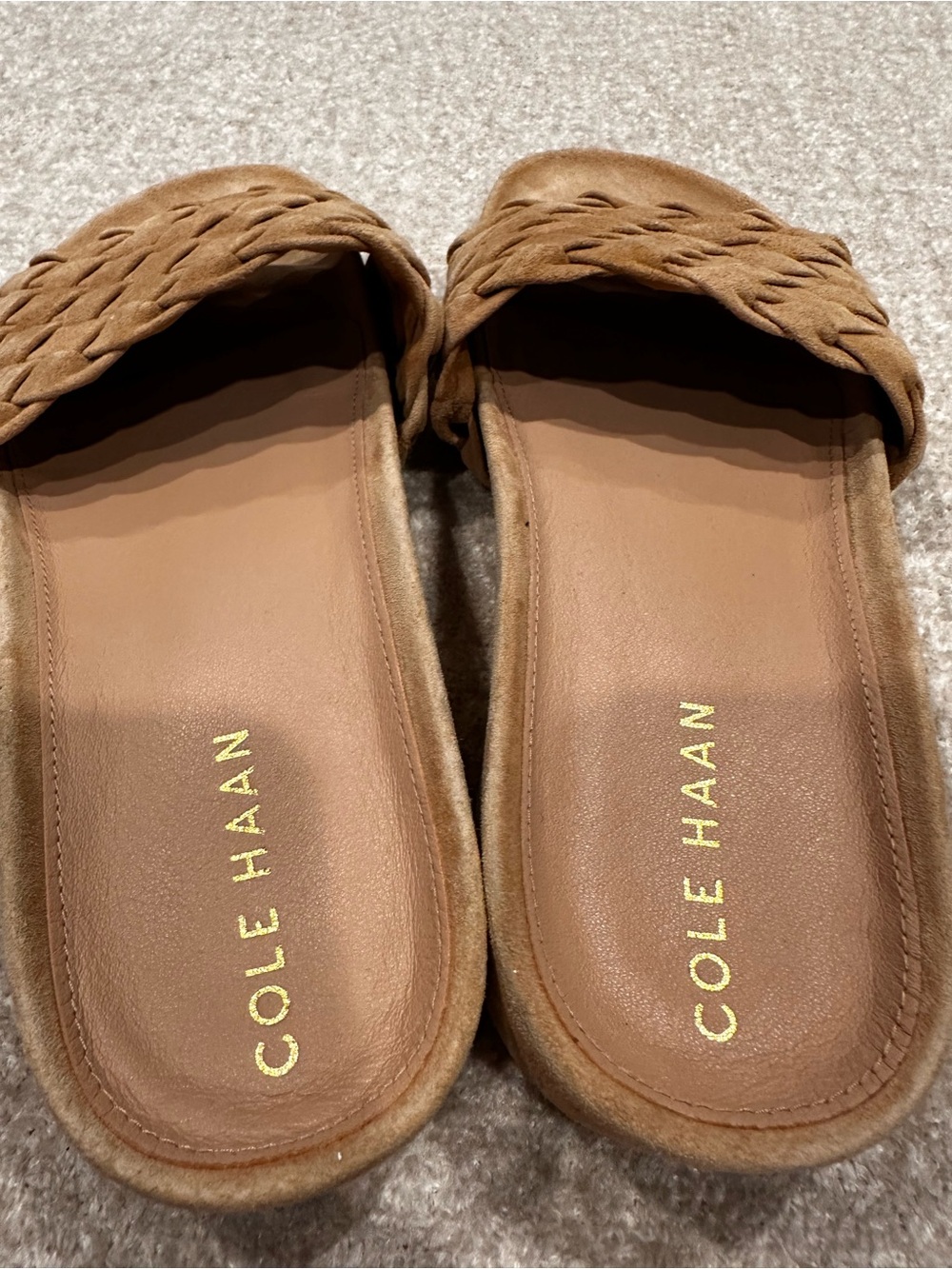 Cole Haan Women's Braided Slide Sandals in Tan - Picture 5 of 6